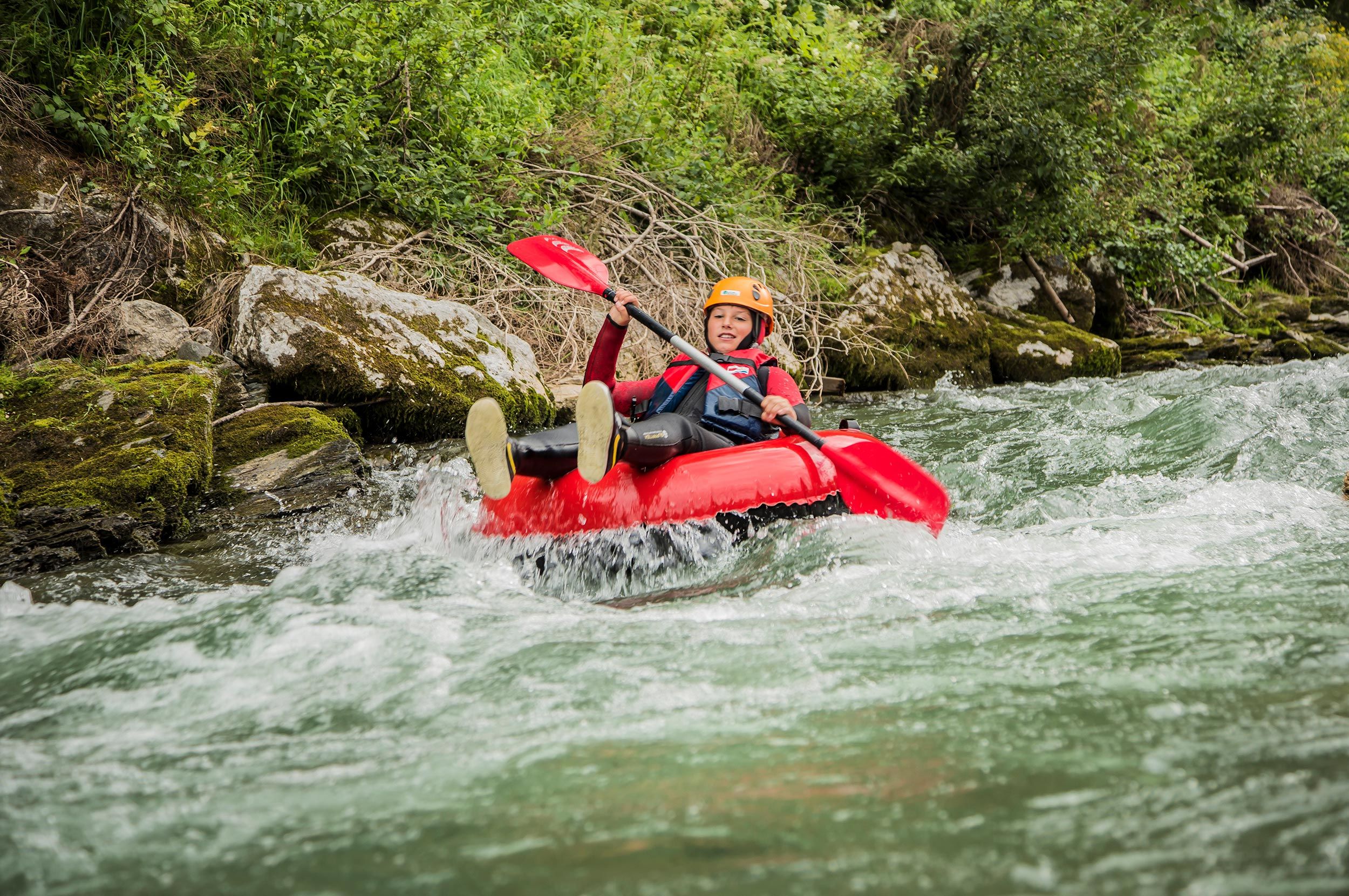 Rafting im Lungau am Gebirgsbach